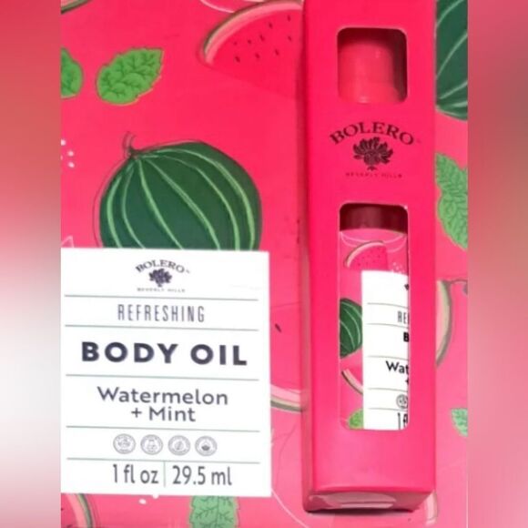 🛍️Bolero Refreshing Body Oil pack of 2 Watermelon 🍉 +Mint 1Fl OZ /29.5ml 🎁 - Picture 2 of 7